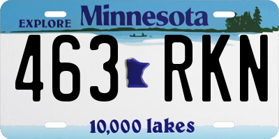 MN license plate 463RKN