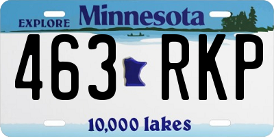 MN license plate 463RKP