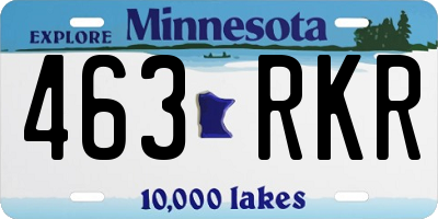 MN license plate 463RKR