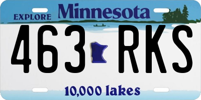 MN license plate 463RKS