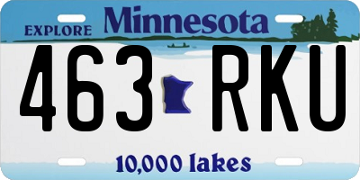 MN license plate 463RKU