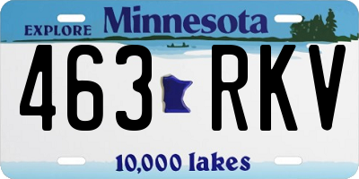 MN license plate 463RKV