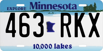 MN license plate 463RKX