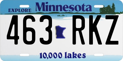 MN license plate 463RKZ