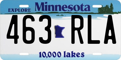 MN license plate 463RLA