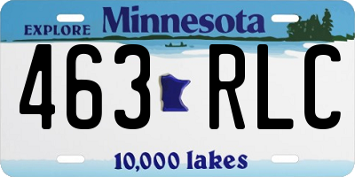 MN license plate 463RLC