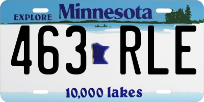 MN license plate 463RLE