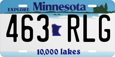 MN license plate 463RLG