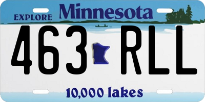MN license plate 463RLL