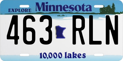 MN license plate 463RLN
