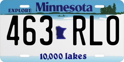 MN license plate 463RLO