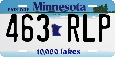 MN license plate 463RLP