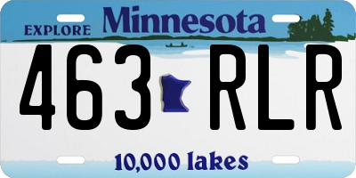 MN license plate 463RLR