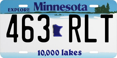 MN license plate 463RLT