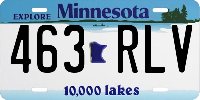 MN license plate 463RLV