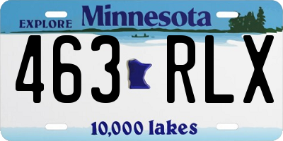 MN license plate 463RLX
