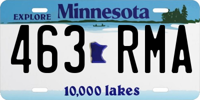 MN license plate 463RMA