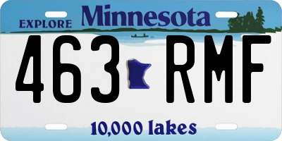 MN license plate 463RMF