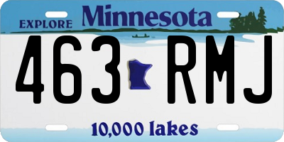 MN license plate 463RMJ