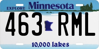 MN license plate 463RML