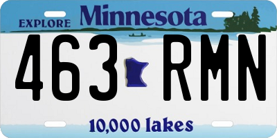 MN license plate 463RMN