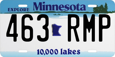 MN license plate 463RMP