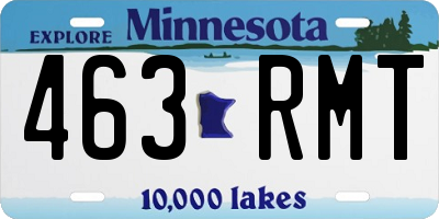 MN license plate 463RMT
