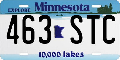 MN license plate 463STC