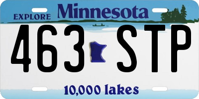 MN license plate 463STP