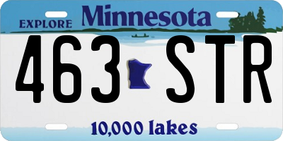 MN license plate 463STR