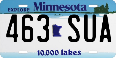 MN license plate 463SUA