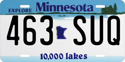 MN license plate 463SUQ