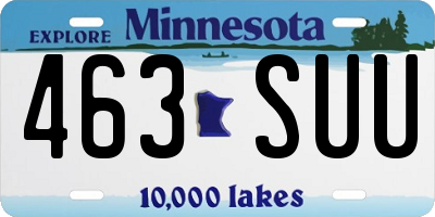 MN license plate 463SUU