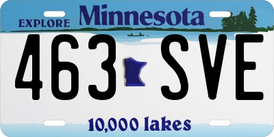 MN license plate 463SVE