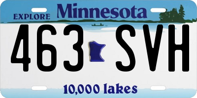 MN license plate 463SVH