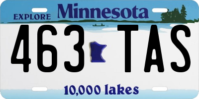 MN license plate 463TAS