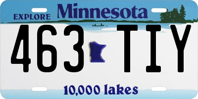 MN license plate 463TIY