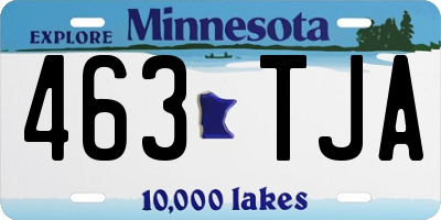 MN license plate 463TJA