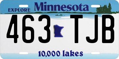 MN license plate 463TJB