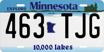 MN license plate 463TJG