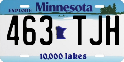 MN license plate 463TJH