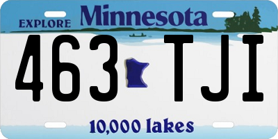 MN license plate 463TJI