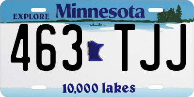 MN license plate 463TJJ