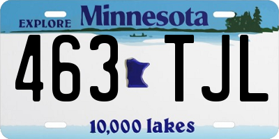 MN license plate 463TJL