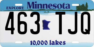 MN license plate 463TJQ