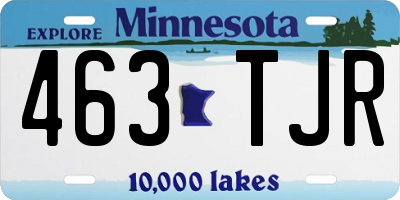 MN license plate 463TJR