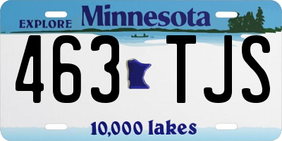 MN license plate 463TJS