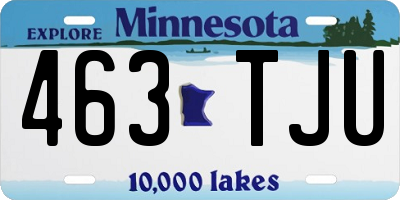 MN license plate 463TJU