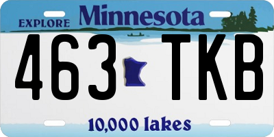 MN license plate 463TKB
