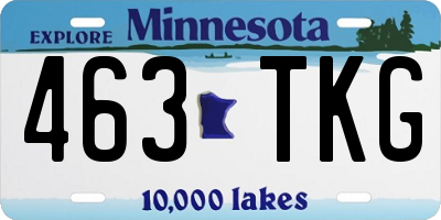 MN license plate 463TKG